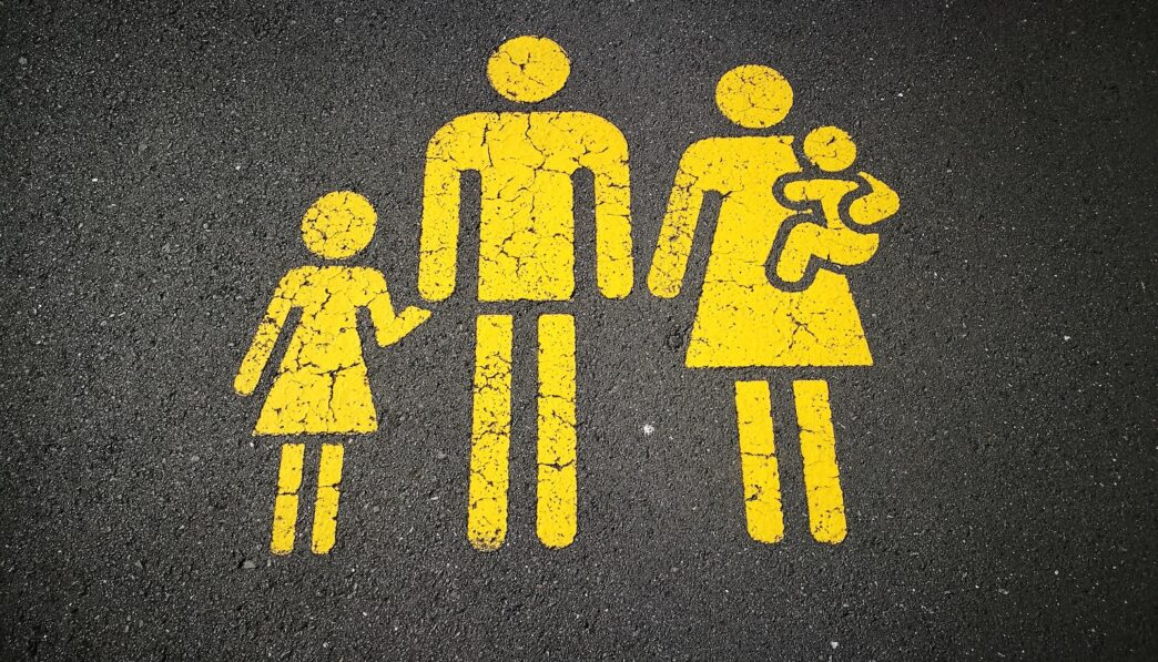 yellow family sign