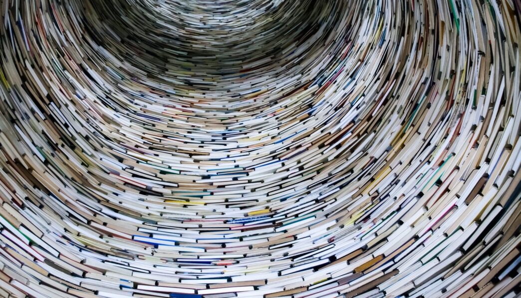 low angle view of tower books