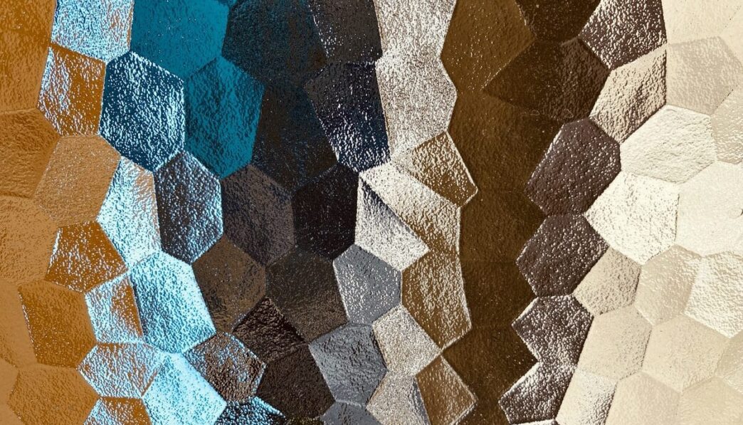 blue and white concrete blocks